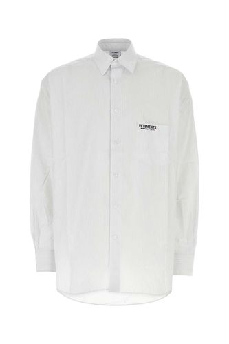 Printed Poplin Oversize Shirt - VETEMENTS - Modalova