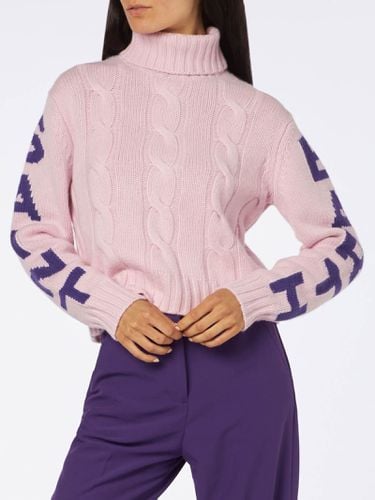 Woman Turtleneck Braided Sweater With Saint Barth Jacquard - MC2 Saint Barth - Modalova