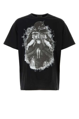 Yohji Yamamoto Black Cotton T-shirt - Yohji Yamamoto - Modalova
