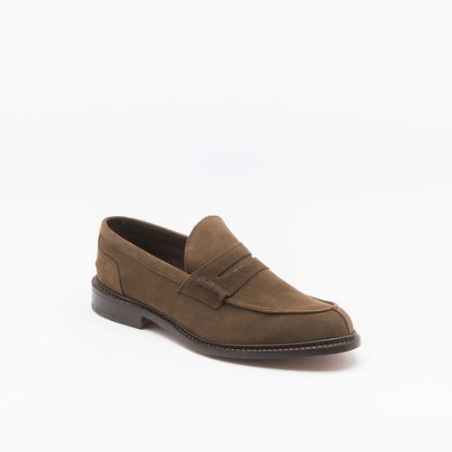 Adam New Brown Castorino Suede Penny Loafer - Tricker's - Modalova