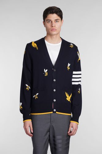 Birds Beers Half Drop Wool And Cotton Cardigan - Thom Browne - Modalova