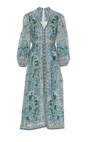 Zimmermann Ottie Plunge Midi Dress - Zimmermann - Modalova