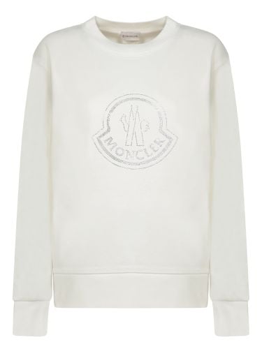 Logo Embellished Crewneck Sweatshirt - Moncler - Modalova