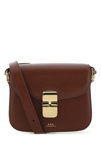 A. P.C. Brown Leather Grace Mini Crossbody Bag - A.P.C. - Modalova