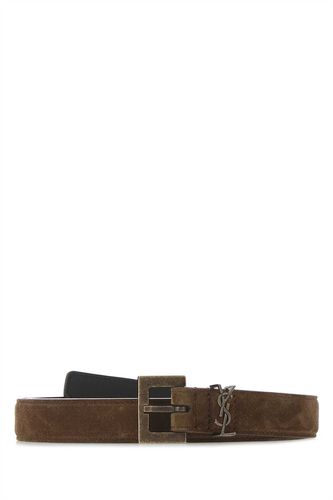 Saint Laurent Brown Suede Belt - Saint Laurent - Modalova