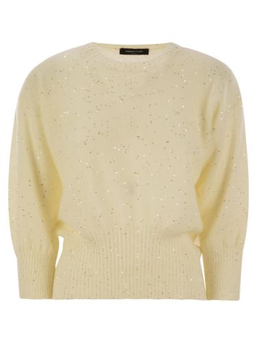 Mohair Sweater With Micro Sequins - Fabiana Filippi - Modalova