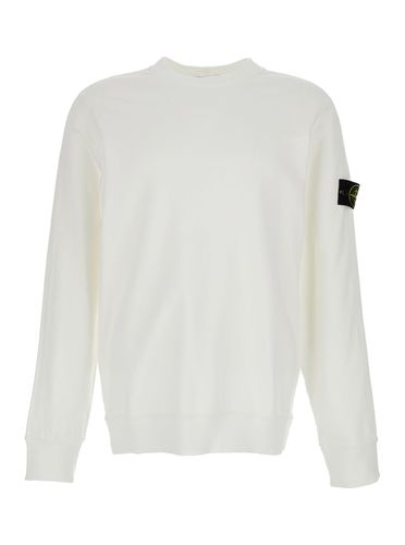 Crewneck Sweatshirt With Logo Patch In Cotton Man - Stone Island - Modalova