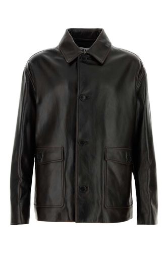 Loewe Black Leather Jacket - Loewe - Modalova