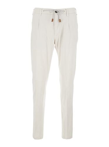 White Drawstring Waist Pants In Cotton Man - Eleventy - Modalova