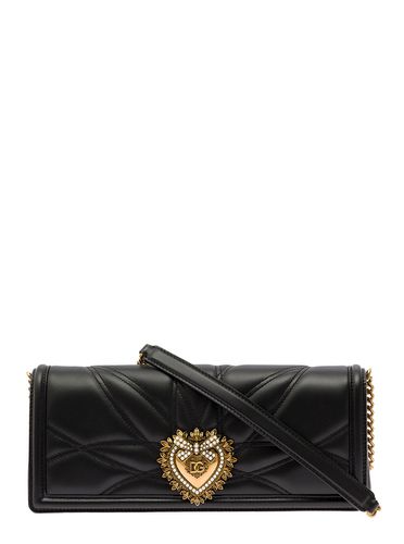 Devotion Shoulder Bag With Jewel Heart Detail In Matelassé Leather Woman - Dolce & Gabbana - Modalova