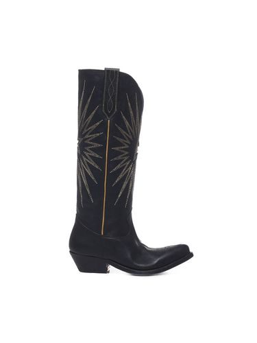 Wish Star Boots In Leather With Inlaid Star - Golden Goose - Modalova