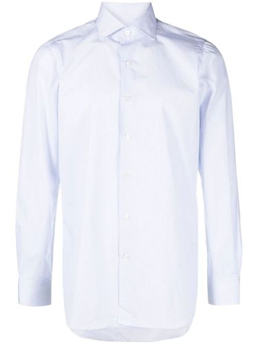 White And Blue Striped Shirt - Finamore - Modalova