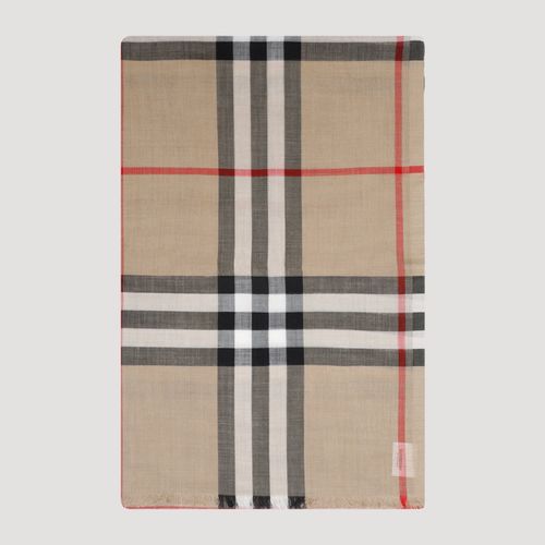 Burberry Wool And Silk Check Scarf - Burberry - Modalova