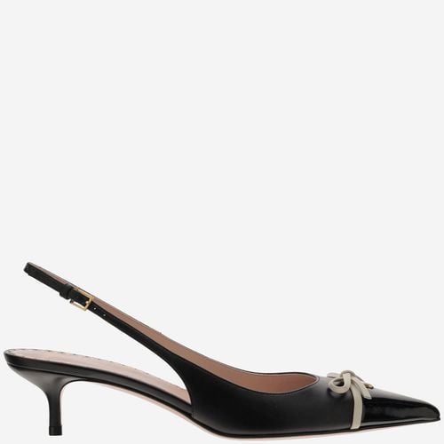 Black Leather Vlogo Pumps - Valentino Garavani - Modalova