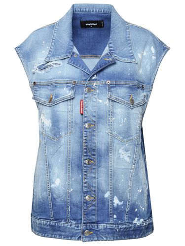 Dsquared2 Blue Cotton Blend Vest - Dsquared2 - Modalova