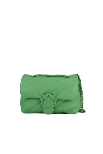 Mini Love Puff Bag In Green Nappa - Pinko - Modalova
