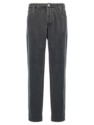 Logo Embroidery Jeans - Brunello Cucinelli - Modalova