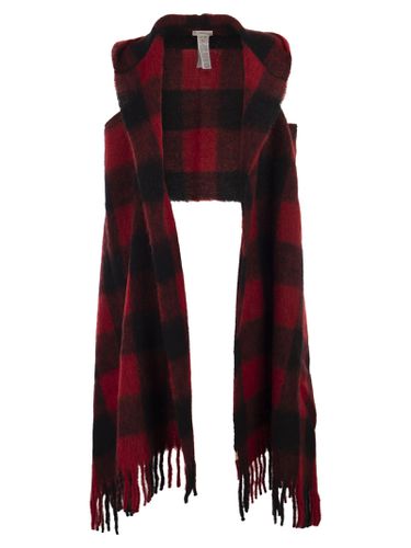 Hooded Scarf With Checked Pattern - Woolrich - Modalova