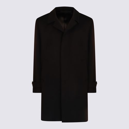 Lardini Black Wool Coat - Lardini - Modalova