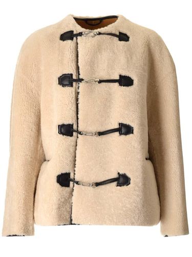 Teddy Shearling Clasp Buttoned Coat - Totême - Modalova