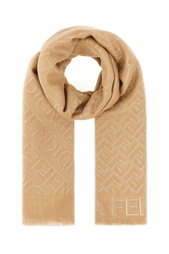 Fendi Embroidered Wool Blend Scarf - Fendi - Modalova