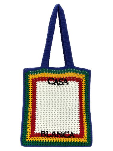 Cotton Stripe Crochet Shopping Bag - Casablanca - Modalova