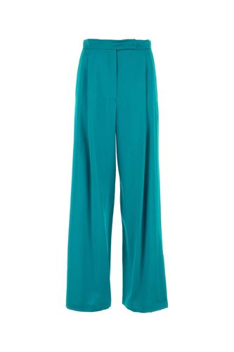 Teal Green Satin Fiesta Wide-leg Pant - Max Mara Pianoforte - Modalova