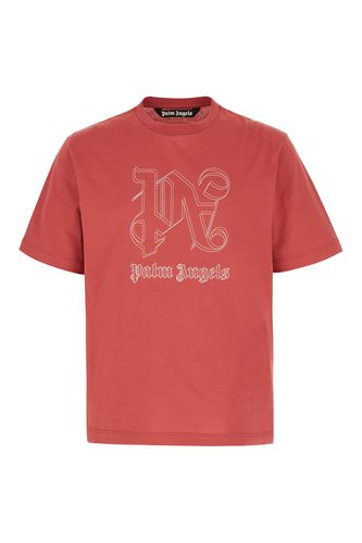 Red Cotton Oversize T-shirt - Palm Angels - Modalova