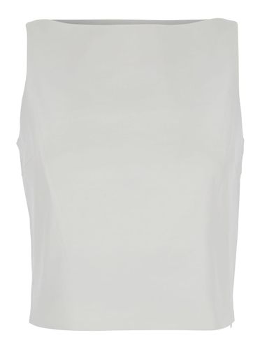 Top With Boat Neckline And Pences In Linen Blend Woman - Theory - Modalova