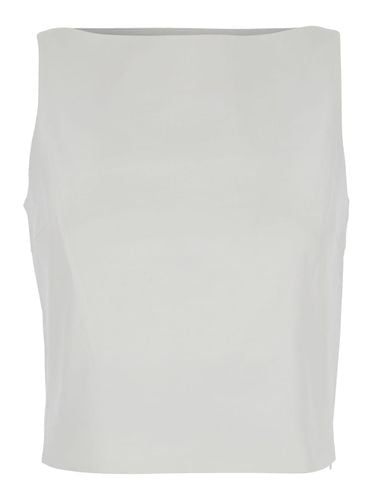 Top With Boat Neckline And Pences In Linen Blend Woman - Theory - Modalova