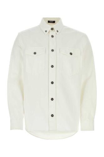 Versace White Denim Shirt - Versace - Modalova