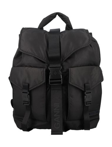 Ganni Black Tech Backpack - Ganni - Modalova