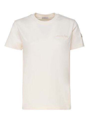 Moncler Beaded Logo T-shirt - Moncler - Modalova