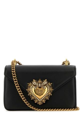 Black Nappa Leather Devotion Shoulder Bag - Dolce & Gabbana - Modalova