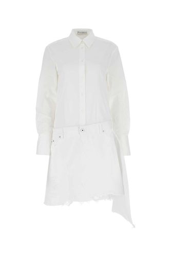 J. W. Anderson White Poplin And Denim Dress - J.W. Anderson - Modalova