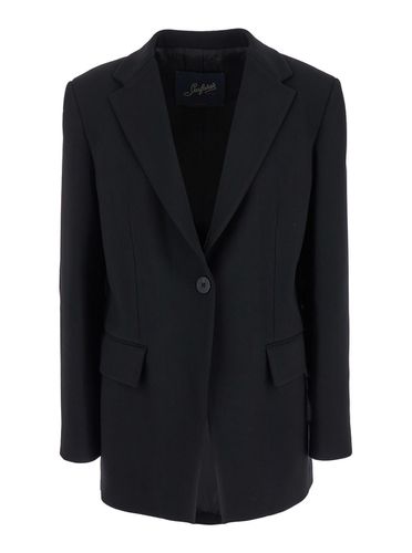 Bella Single-breasted Jacket With Notched Revers In Wool Stretch Woman - The Seafarer - Modalova