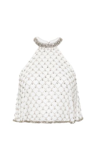 Polka Dot Printed Embellished Turini Top - Pinko - Modalova