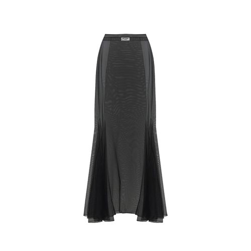 Saint Laurent Tulle Midi Skirt - Saint Laurent - Modalova