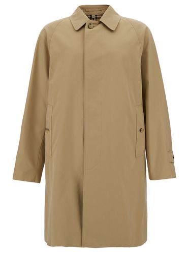 Single-breasted Coat With One Single Button In Cotton Man - Burberry - Modalova