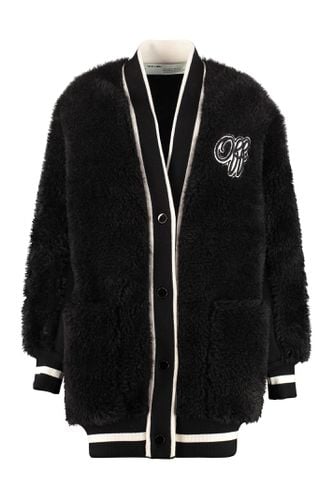 Off-White Faux Fur Cardigan - Off-White - Modalova