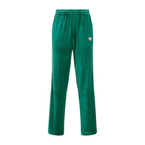 Logo Embroidered Velvet Jogging Pants - Casablanca - Modalova