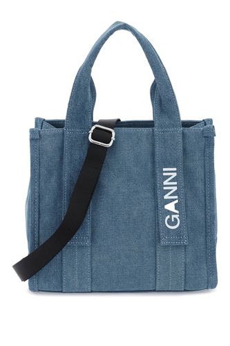 Ganni Light Blue Denim Bag - Ganni - Modalova