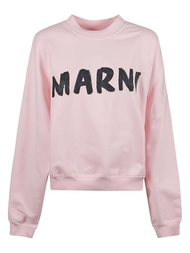 Marni Logo Detail Ribbed Sweatshirt - Marni - Modalova
