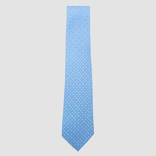 Ferragamo Light Blue Silk Tie - Ferragamo - Modalova