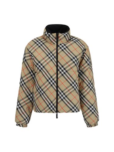 Printed Nylon Reversible Down Jacket - Burberry - Modalova