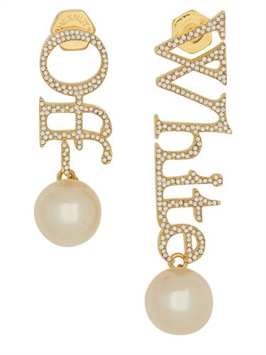 Off-White Logo Earrings - Off-White - Modalova