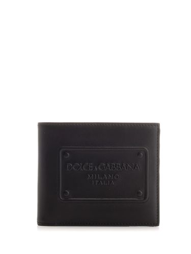 Bi-fold Wallet With Embossed Logo - Dolce & Gabbana - Modalova