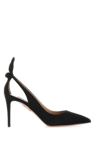 Suede Bow Tie 85 Pumps - Aquazzura - Modalova