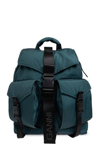 Ganni Backpack With Logo - Ganni - Modalova