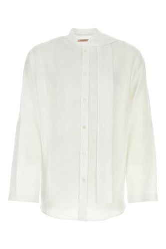 White Linen Shirt - Valentino Garavani - Modalova